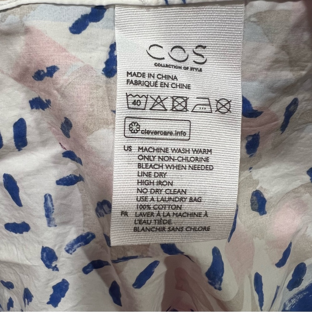 COS Midi Skirt Abstract Print Asymmetrical Artsy Unique Size 2 - Picture 10 of 11